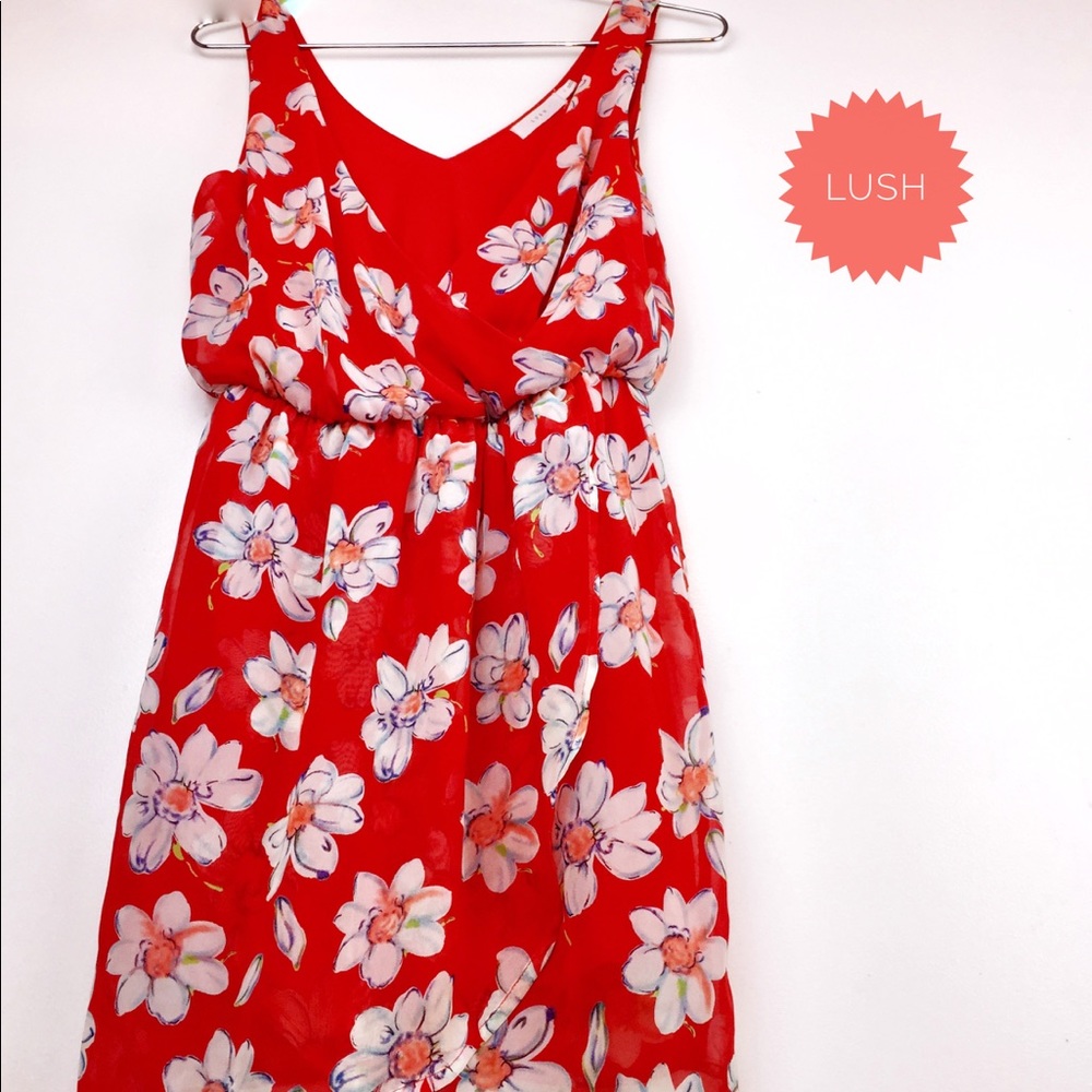 Lush floral dress size S sleeveless